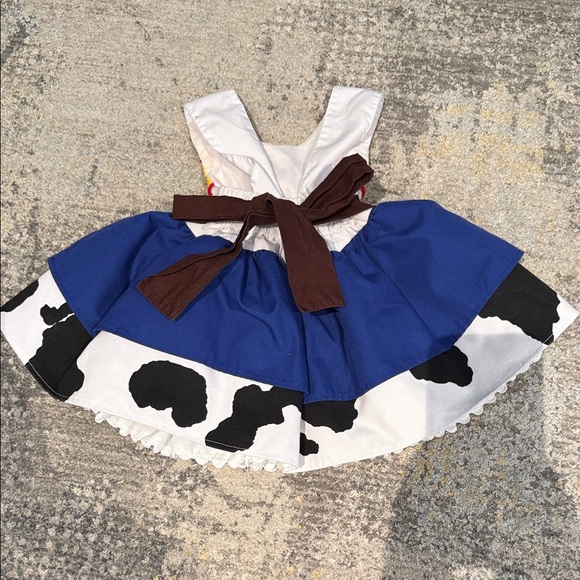 Kids Cowgirl Costume Dress in Yellow, Blue & Cowprint - Toy Story - Disney - Picture 2 of 6
